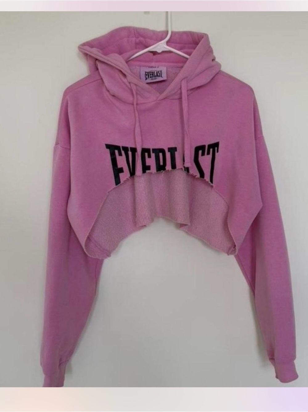 Everlast Pink Cropped Crewneck Hoodie